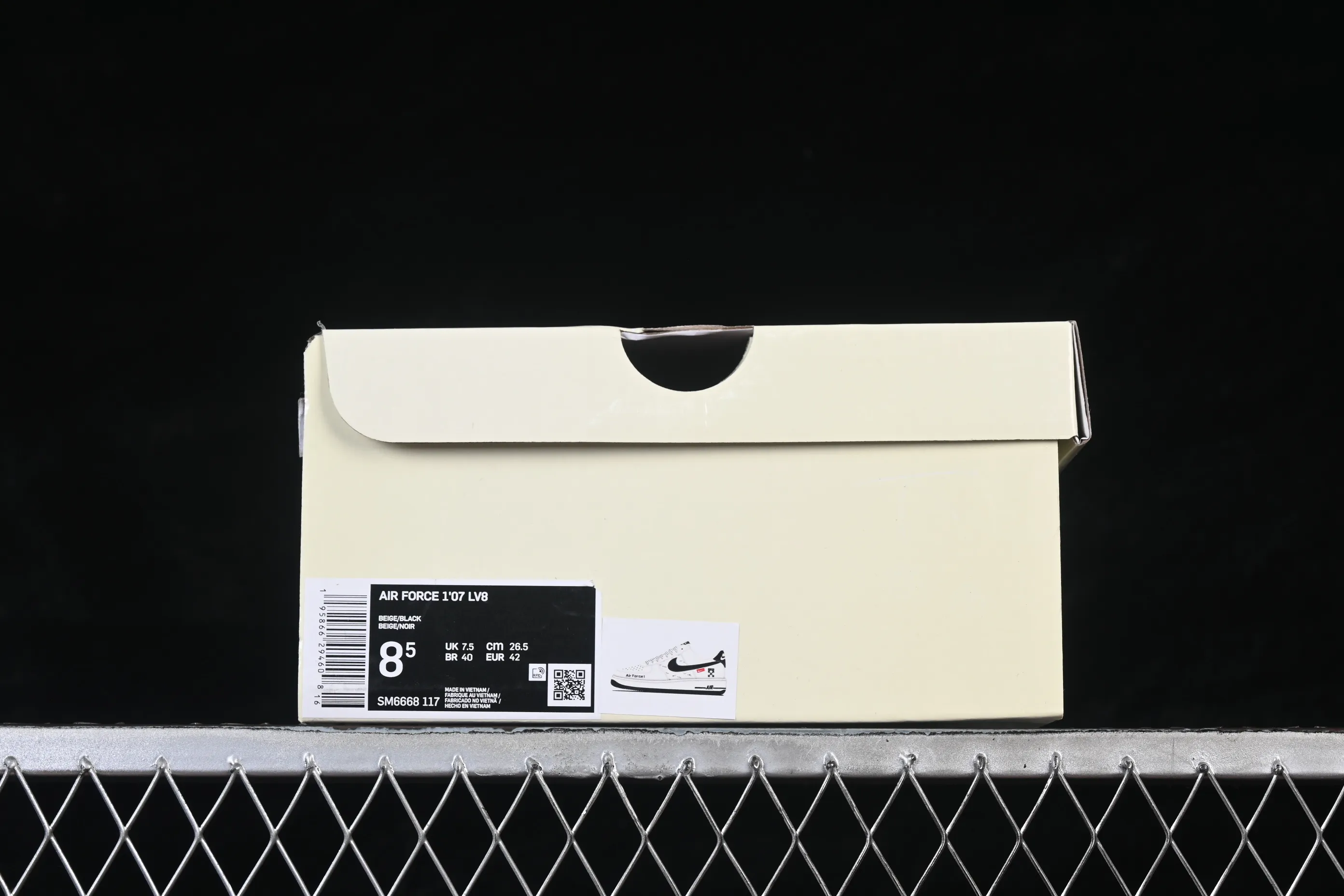 All categories Nk Air Force 1 Air Force series Nk Air Force 1 Low Air Force low top Nike Air Force 1'07 Low joint beige black hook Air Force 1 low top casual sneakers SM6668-117
